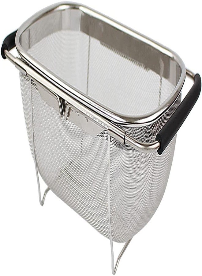 Jenon Stainless Steel Over The Sink Strainer Basket with Extendable Handles | Multipurpose Fine Mesh Colander for Washing Vegetables, Fruits, Rice & Pasta | Rust-Proof Kitchen Drainer Basket - Image 1